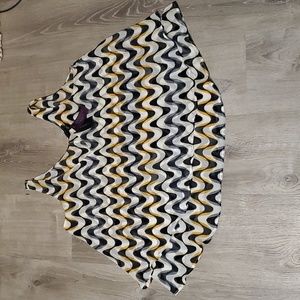 Lane Bryant Wavy Striped Tiered Tank Blouse 14